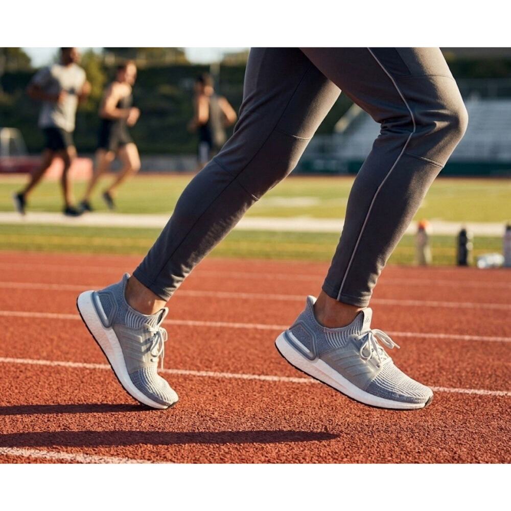 Adidas UltraBoost 19 Gray White Running Shoes Sneakers EF8847 Size 5.5 Women